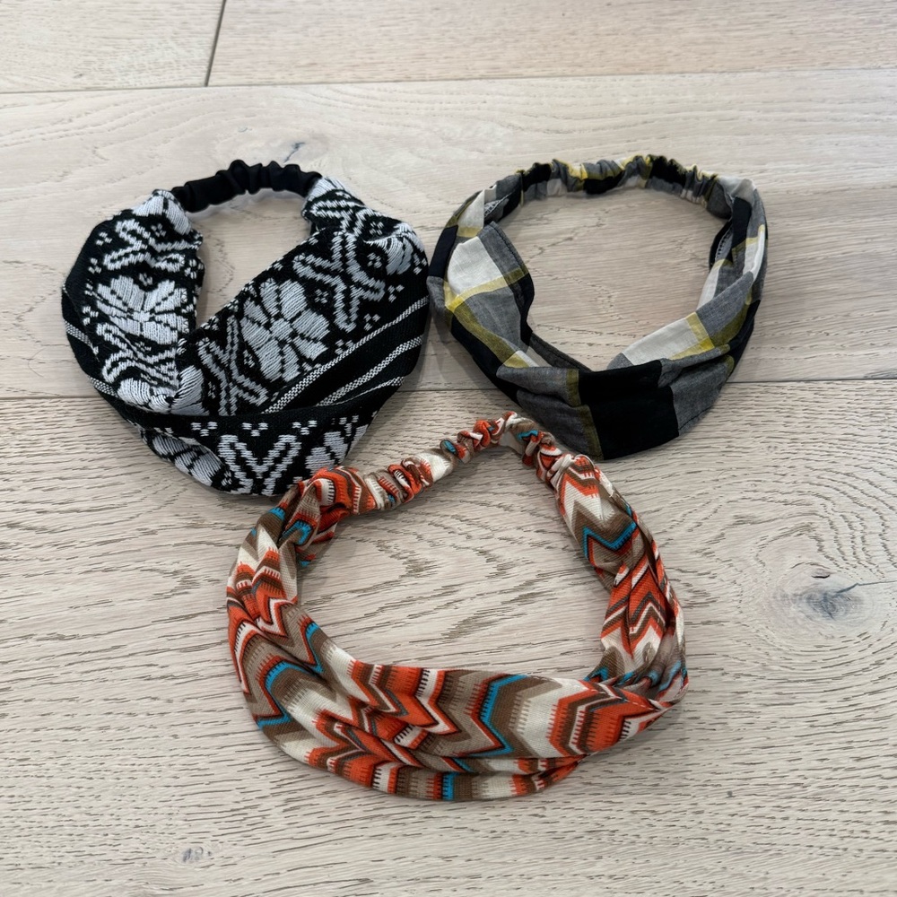 Handmade Bandeau Hair Wraps | 3 Total